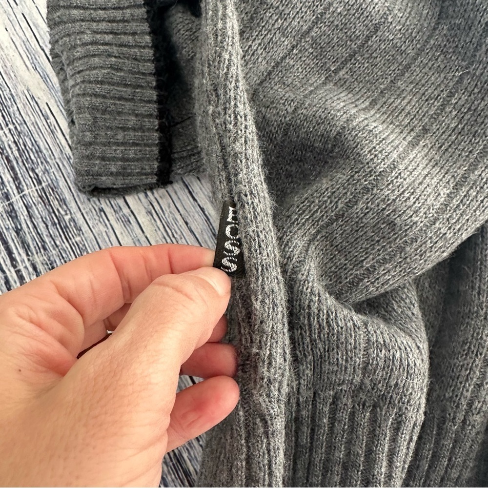 Vintage Hugo Boss Ribbed Cotton Knit Gray Sweater - Picture 6 of 9